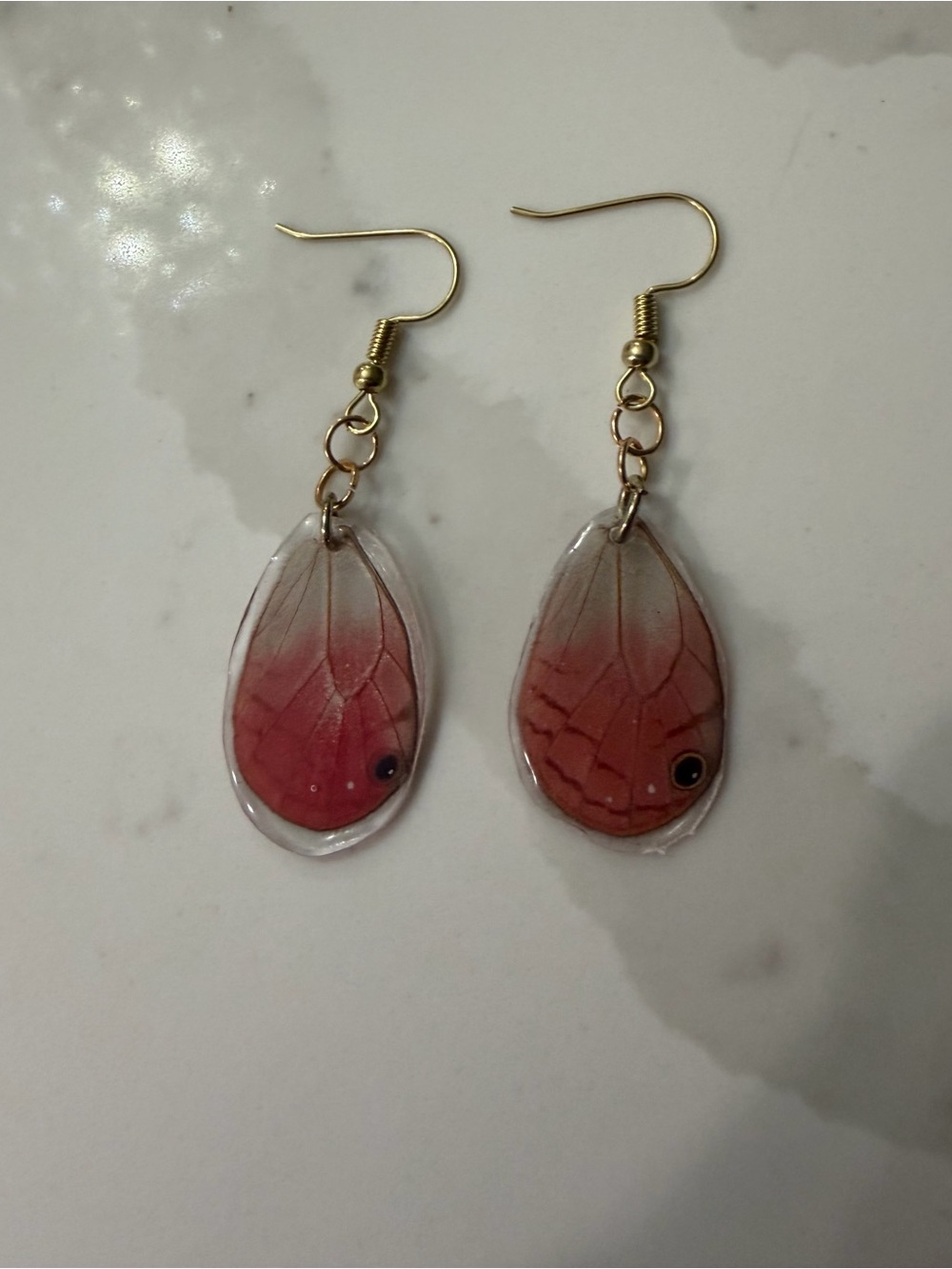 Real Butterfly wing  Earrings. Handmade. Coated in resin